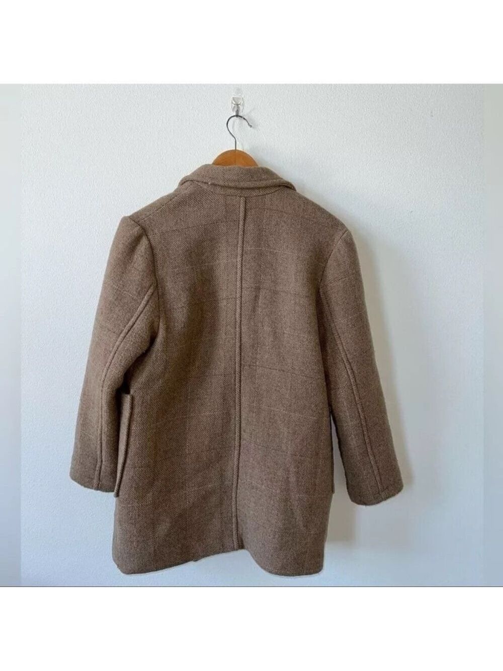 Zara Light Brown Pea Coat Formal Jacket With Buttons Size 13-14 - Picture 2 of 5
